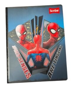 Cuaderno cosido grande Spiderman 100 hojas cuadros 7mm marca Scribe surtido - Imagen 3