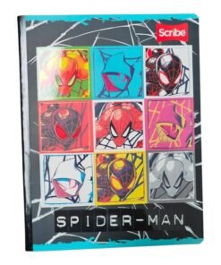 Cuaderno cosido grande Spiderman 100 hojas cuadros 7mm marca Scribe surtido - Imagen 4