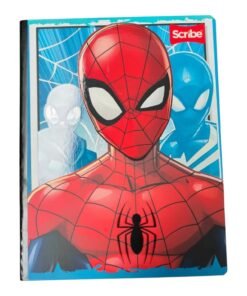Cuaderno cosido grande Spiderman 100 hojas cuadros 7mm marca Scribe surtido