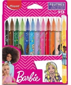 Alternative view of Marcadores Barbie 12 unidades princesas marca maped