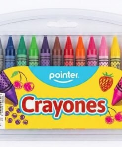 Crayones de cera 12 colores no toxico marca Pointer