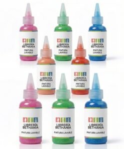 Pintura lavable Glitter varios colores mixtos 35 ml unidad