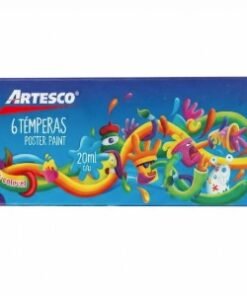 Temperas 20ml pincel + bandeja marca Artesco