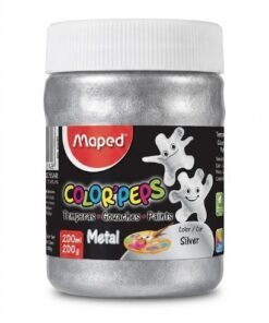 Tempera metálica plateada colorpeps marca maped no tóxico