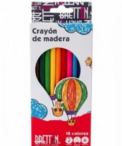 Crayón de madera 12 colores triangular marca Bretton