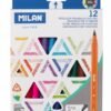 Marcador triangular punta fina fine tip 12 unidades marca Milan