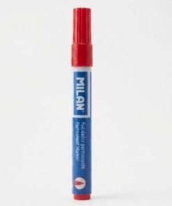 Marcador permanente color rojo biselado marca Milan