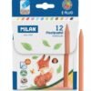 Crayón de cera pastipastel 12 colores marca Milan
