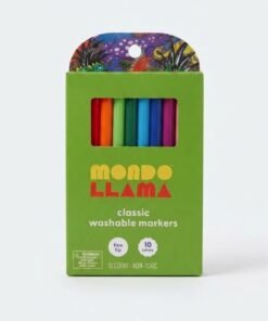 Marcadores de colores lavables 10 unidades Marca Mondo Llama importado