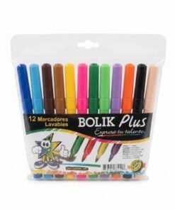 Marcadores lavables 12 unidades bolik plus marca Bolik
