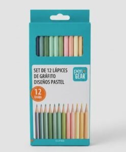 Crayones de madera color pastel 12 unidades Pen+gear unidad