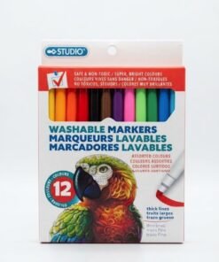 Marcador lavable trazo grueso 12 unidades marca Studio