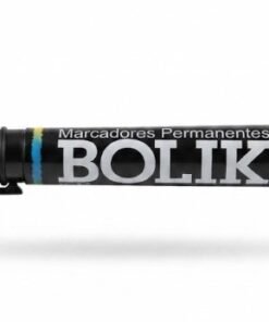 Marcador permanente color negro punta redonda marca Bolik