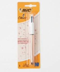 Lapicero retráctil 4 colores Rose gold 1mm marca Bic