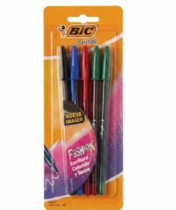 Set de lapiceros cristal fashion escritura suave marca Bic 4 unidades