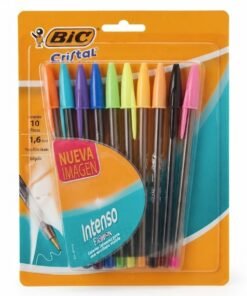 Set de lapiceros cristal intenso fashion marca Bic 10 unidades