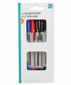 Set de lapiceros azul, rojo y negro 6 unidades marca Pen+gear