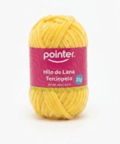 Lana de color Amarillo terciopelo 25g marca Pointer