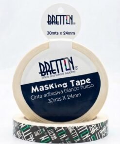 Cinta adhesiva masking tape Bretton 30M X 24MM blanco hueso