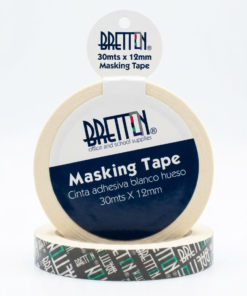 Masking Tape blanco hueso 30 mts x 12 mm Bretton
