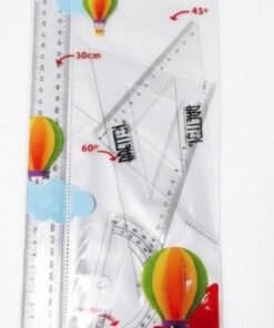 Juego geométrico 4 piezas 30 cm transparente , marca Bretton