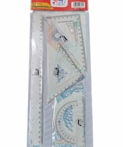 Juego geométrico 4 piezas 30 cm transparente , marca Fast