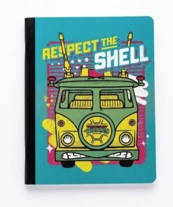 Cuaderno cosido 100 hojas con líneas Tortugas ninja bus marca nottas