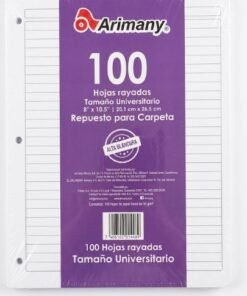 Hojas carta con líneas marca arimany ciento
