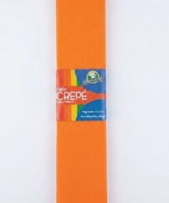 Papel crepé color anaranjado 2mts x 50 cm marca mis Pasitos