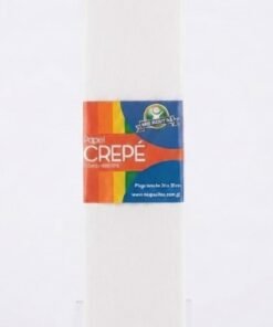 Papel crepé color blanco 2mts x 50 cm marca mis Pasitos
