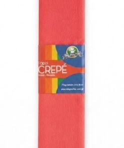 Papel crepé color rojo suave 2mts x 50 cm marca mis Pasitos