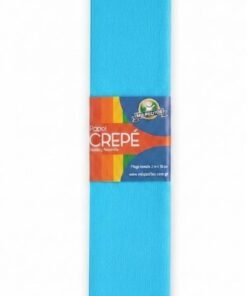 Papel crepé celeste intenso suave 2mts x 50 cm marca mis Pasitos