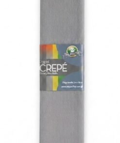 Papel crepé gris 2mts x 50 cm marca mis Pasitos