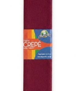 Papel crepé vino tinto suave 2mts x 50 cm marca mis Pasitos
