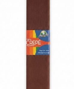 Papel crepé café suave 2mts x 50 cm marca mis Pasitos