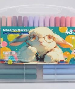 Set de marcadores de colores 48 unidades con estuche plástico Macaron Markers