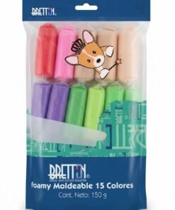 Foamy moldeable 15 colores 10g c/u 150 g Marca Bretton