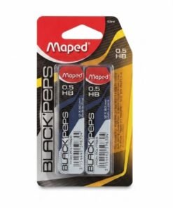 Set de Minas para portaminas 0.5 HB black peps marca Maped