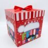 Caja para regalo navideña medidas 21cm largo  x 21cm ancho x 22 cm alto surtido