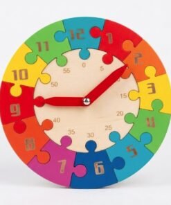 Juego didáctico reloj de madera 18cm diámetro