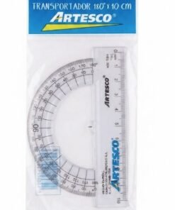 Trasportador plástico 180 grados por 10 cm  Marca Artesco