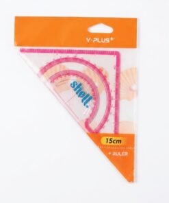 Regla escuadra 15 cm colores variados Marca y plus