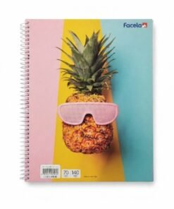 Cuaderno espiral 70 hojas líneas diseño variado marca Facela