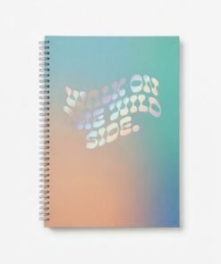 Cuaderno de líneas doble anillo 70  hojas Walk on the wilde side marca Pen+Gear..