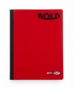 Cuaderno cosido 100 hojas grande líneas pasta semi dura colores surtidos marca Bold