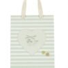 Bolsa de regalo baby shower verde helicoptero 18x23x10 cm