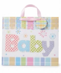 Bolsa de regalo Baby shower carruaje varios diseños medidas 30x25x13cm