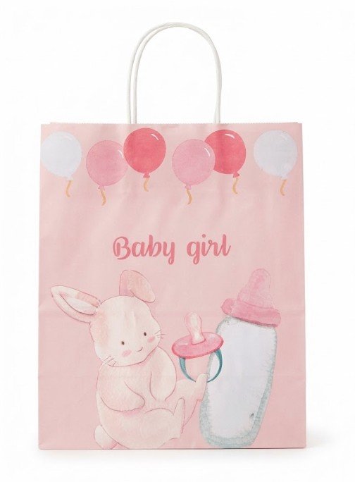 Bolsa de Regalo baby shower Baby girl medida 22x26.5x11 cm